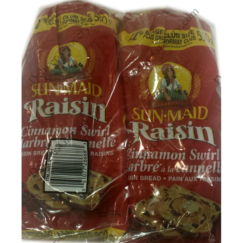 Sunmaid Raisin Bread, 3 x 450 gr DeliverGrocery Online (DG), 9354