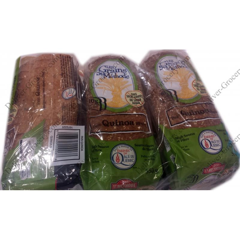 Boulangerie StMethode Quinoa Bread, 3 packs x 550 g DeliverGrocery