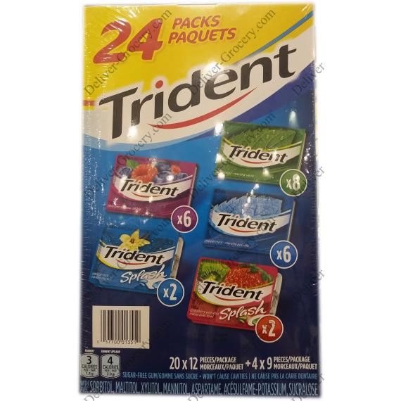 Trident Variety Pack Gum, 24 x packs, DeliverGrocery Online (DG