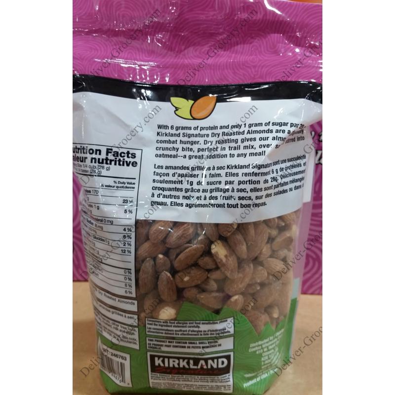 Kirkland Signature Dry Roasted Almonds, 1.13 kg - Deliver-Grocery