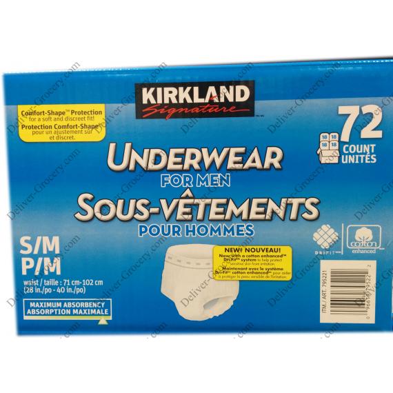 Kirkland Signature Underwear For Men, 72 counts