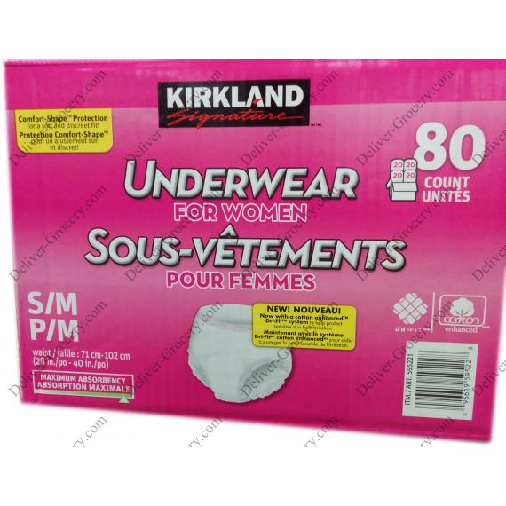 Kirkland Signature Underwear For Women, 80 counts