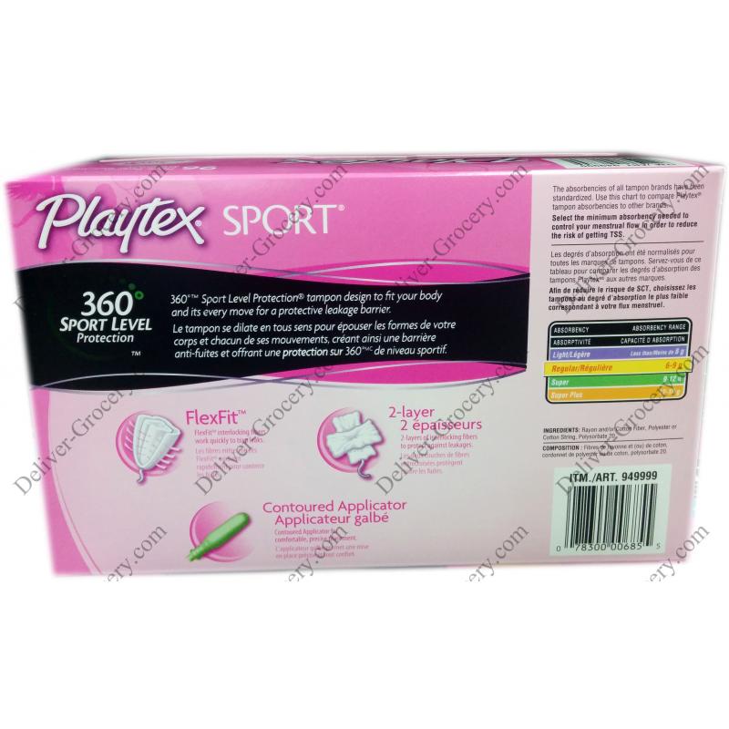Playtex Sport Plastic Tampons, 96 counts - Deliver-Grocery Online