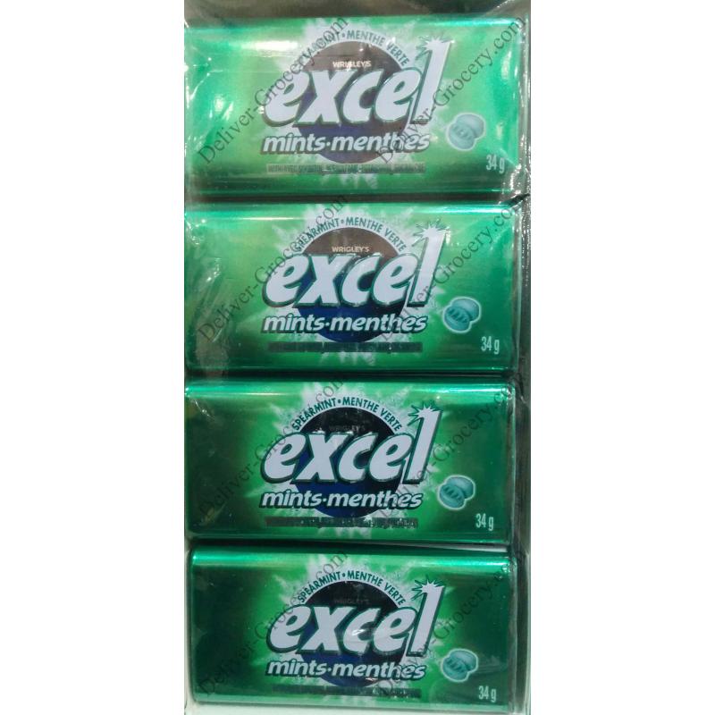 Excel Menthe verte sans Sucre Gomme, 8 packs DeliverGrocery Online
