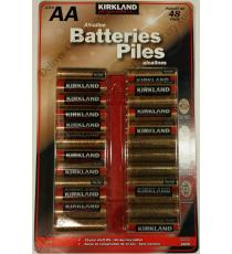 Kirklnad Signature AA Alkaline Battery, 48 batteries
