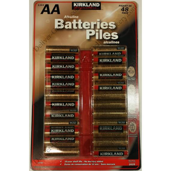 Kirklnad AA Alkaline Battery, 48 batteries DeliverGrocery Online (DG