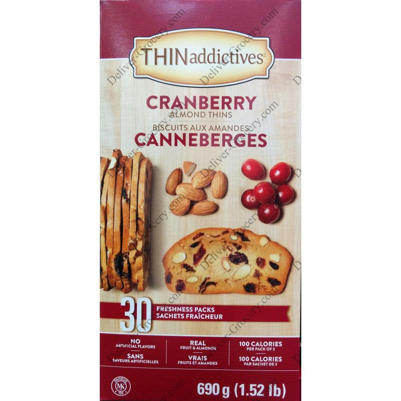 THIN Addictives Cranberry Almond Thins, 30 packs*3, 690 gr DeliverGrocery Online (DG), 9354
