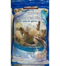 Kirkland Signature - Crevettes crues avec la queue exemptes de produits chimiques 31-40 907 g