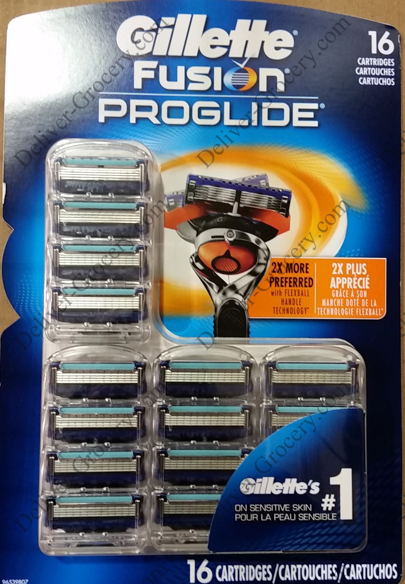 Geestelijk Stal Politiebureau Gillette Fusion Proglide, 16 x - Deliver-Grocery Online (DG), 9354-2793  Québec Inc.