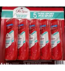 Old Spice Pure Sport Deodorant, 5 × 85 g