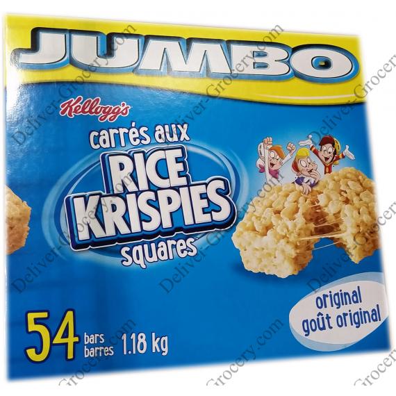 Kelloggs Jumbo Rice Krispies Squares, 54 x 22 g 1.18 kg Deliver