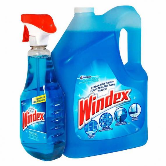 Windex Original Nettoyant à vitres, 5 L + 950 mL