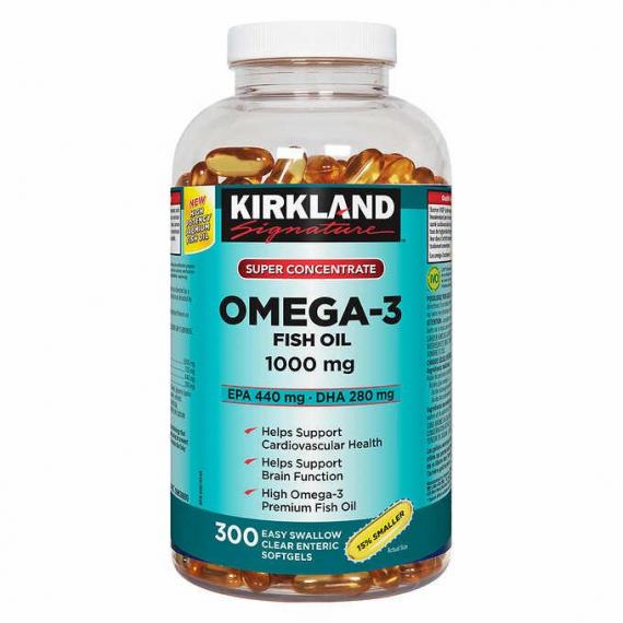 Kirkland Signature Super Concentrate Omega-3 Fish Oil, 300 Softgels