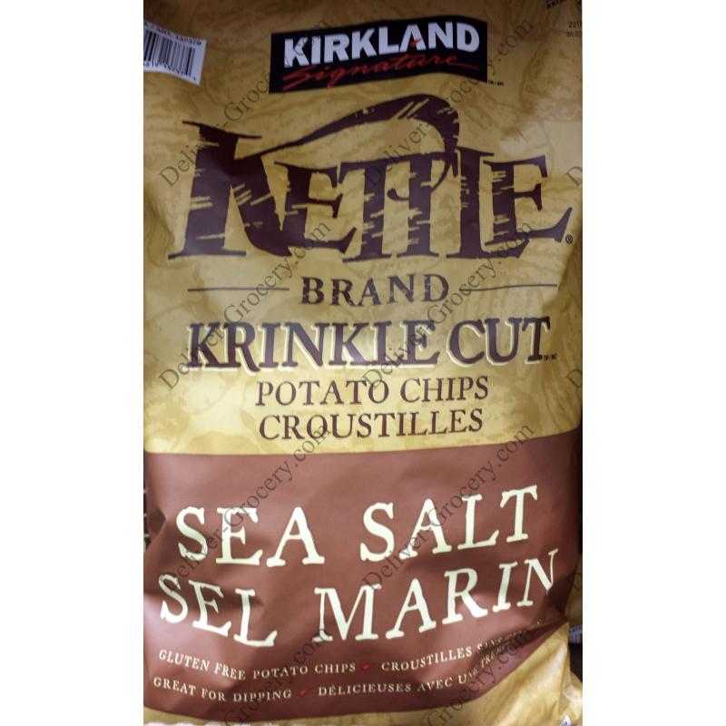 Kirkland Signature Kettle Brand Krinkle Cut Potato Chips Sea Salt 907 g