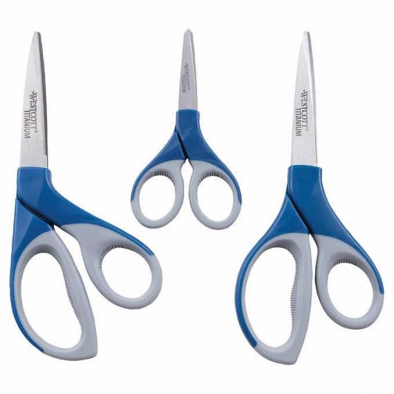 Westcott Titanium Scissors, 3-pack