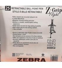 Zebra Z-Grip Flight Stylo, paquet de 25