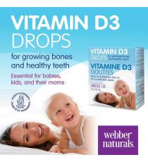 webber naturals® Gouttes de vitamine D3 - 2 x 15 ml