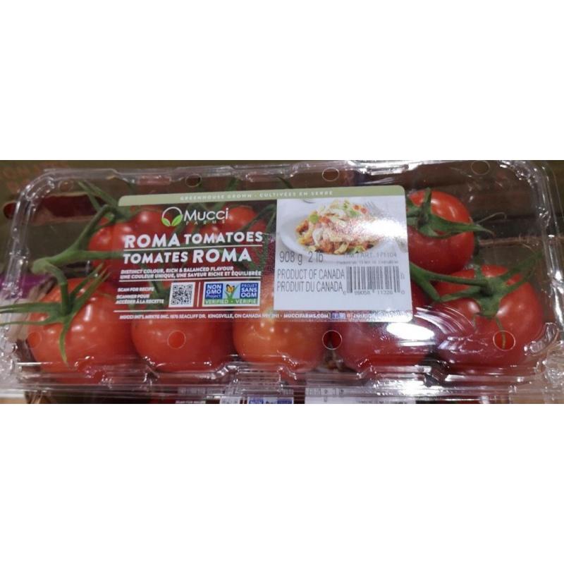 ROMA TOMATO MUCCI Farms Product of Canada 908 g / 2 lb Deliver