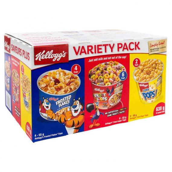 Kellogg’s Cereal Variety Pack, 12 unités