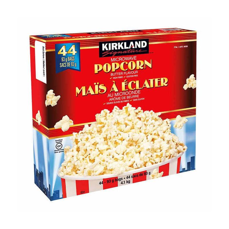 Kirkland Signature Microwave Popcorn Butter, 93 g (3.2 oz), 44-count X 93 g...