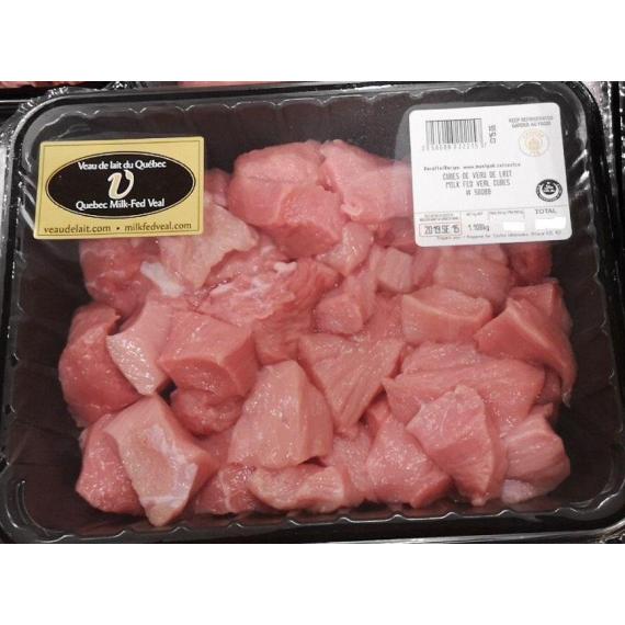 Cubes de veau de lait, HALAL, 1,1 kg (+/- 50 g)