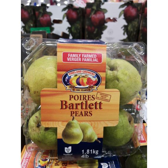 Bartlett Pears, Produit Du Canada, Catégorie De Fantaisie, 1.81 kg (4lb)