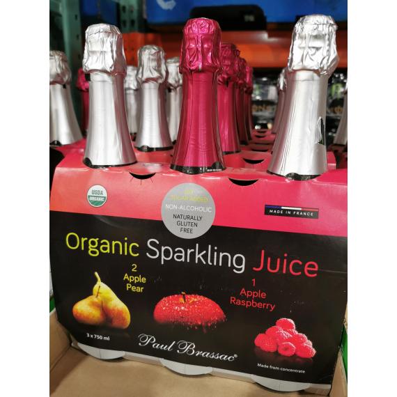 Paul Brassac Organic Sparkling Juices, 3 x 750 ml DeliverGrocery Online (DG), 93542793