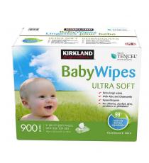 Kirkland Signature Ultra-soft Tencel Baby Wipes 9 packs of 100