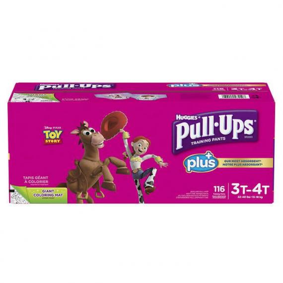 Huggies Pull-Ups Plus Training Pants 3T - 4T Girl Pack of 116