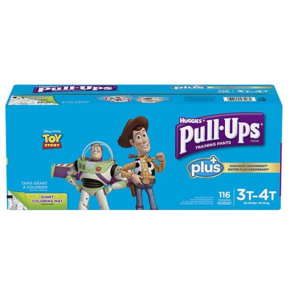Huggies Pull-Ups Plus Training Pants 3T - 4T Boy Pack of 116