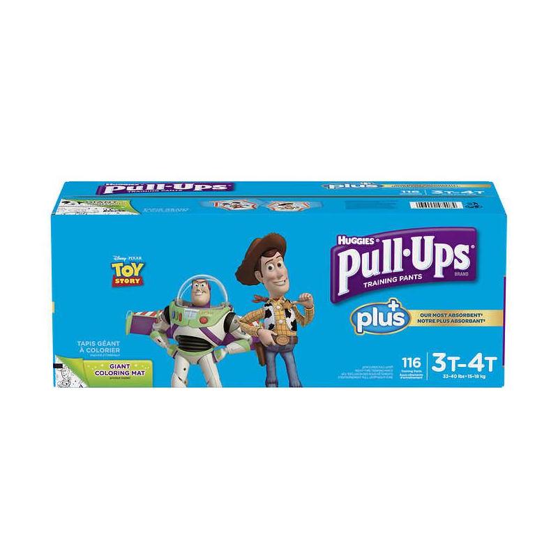 Huggies Pull-Ups Plus Training Pants 4T - 5T Boy, Pack of 102