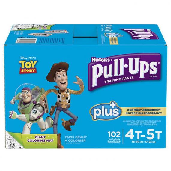 Huggies Pull-Ups Plus Training Pants 4T - 5T Boy Pack of 102