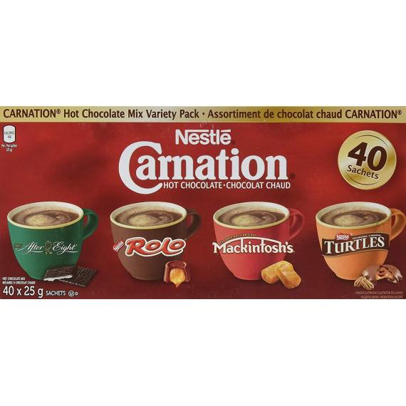 Nestlé Carnation mélange de chocolats chauds Variety Pack After Eight, Rolo, Mackintosh's, Turtles 40 Count