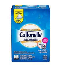Cottonelle flushable wipes, 10 pack of 56 wipes (560 wipes)