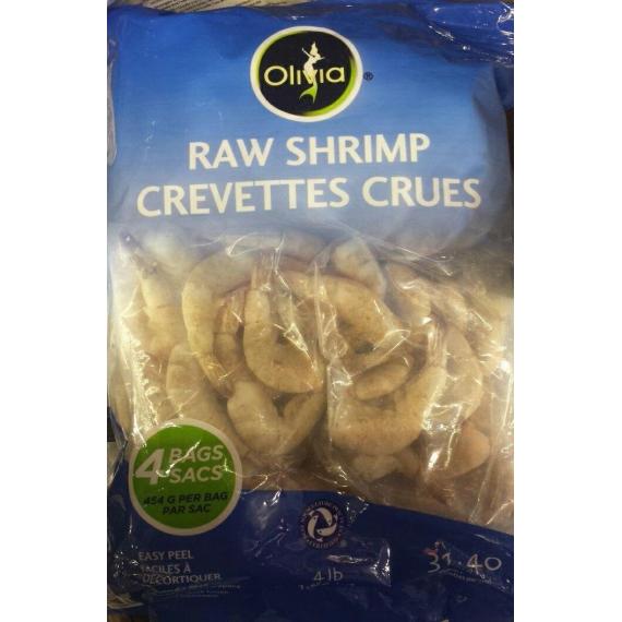 Olivia Raw Shrimps 31/40, 1.82 kg