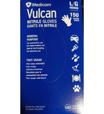 Medicom Vulcan - Gants en nitrile à usage général, grand, paquet de 150