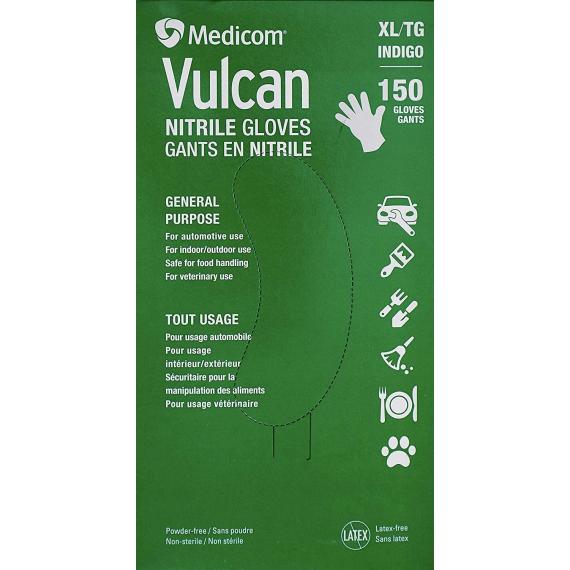 Medicom Vulcan Nitrile Gloves, XLarge, 150