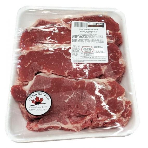 Kirkland Signature Strip Lion Grilling Steak 1 kg (+/ 50 g) Deliver