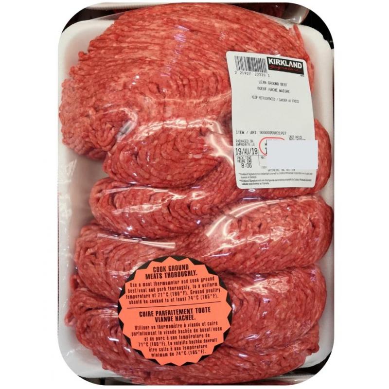 Kirkland Signature Lean Ground Beef 2 kg (+/- 50 g) - Deliver-Grocery ...