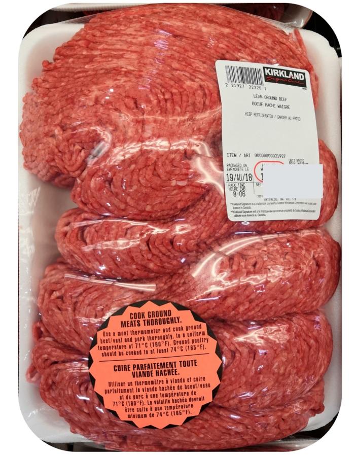 Costco] Lean Ground Beef Patties, 1kg Zallat, 54 OFF