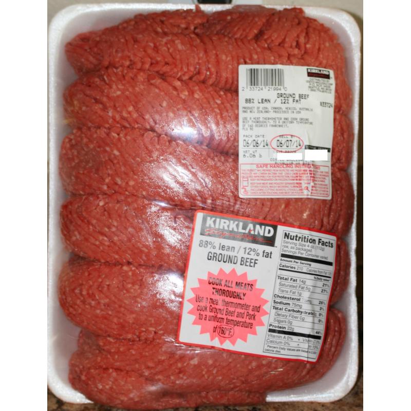 Kirkland Signature Extra Lean Ground Beef 2 kg (+/ 50 g) Deliver