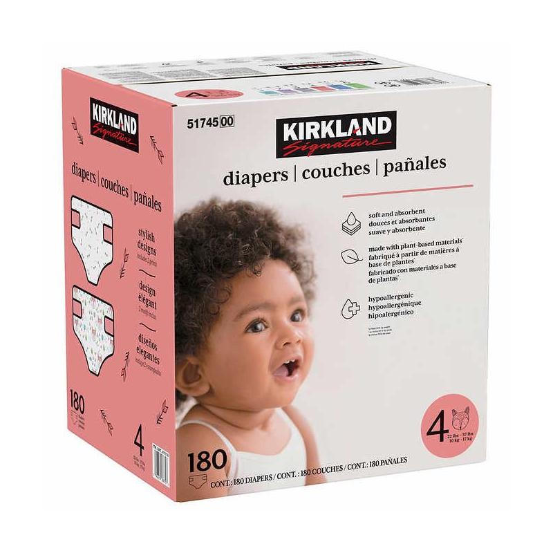 Kirkland Signature Diapers Size 4, 180count Deliver