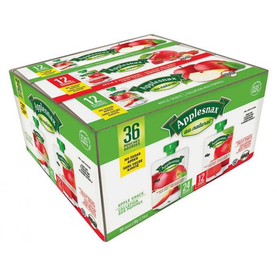 Applesnax - Collations à la pomme saveurs variées, 36 × 90 g