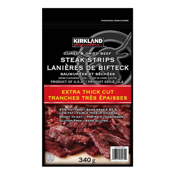 Kirkland Signature Extra Thick Steak Strips, 340 g