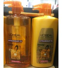 LOREAL Extraordinary Oil Shampoo + Conditioner, 2 x 828 ml