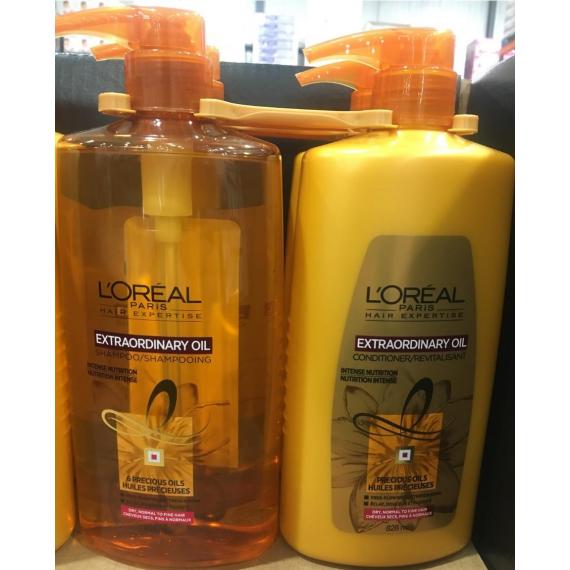 LOREAL Huile extraordinaire shampooing + revitalisant, 2 x 828 ml