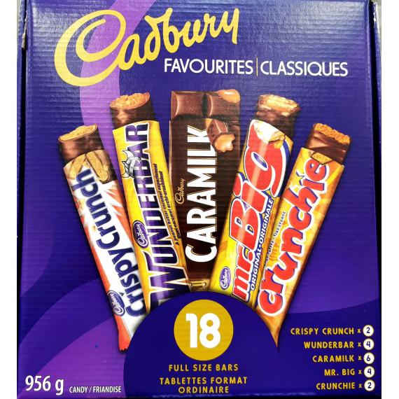 Barres de variété Cadbury, 18