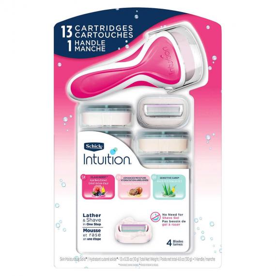 Schick Intuition Variety Pack, Razor with 13 Cartridges