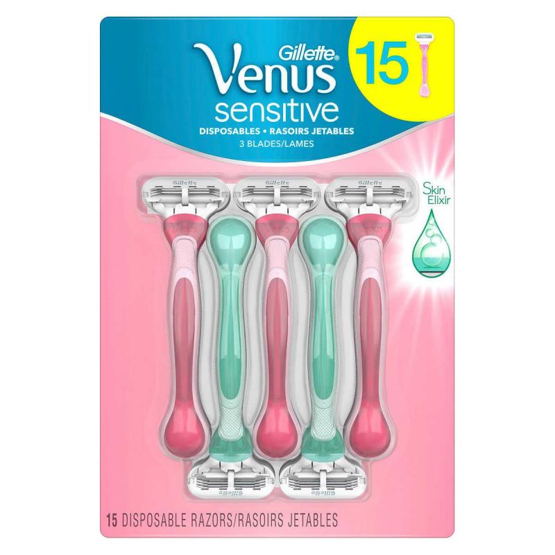 Gillette Venus Sensitive Disposable Razors, 15count DeliverGrocery