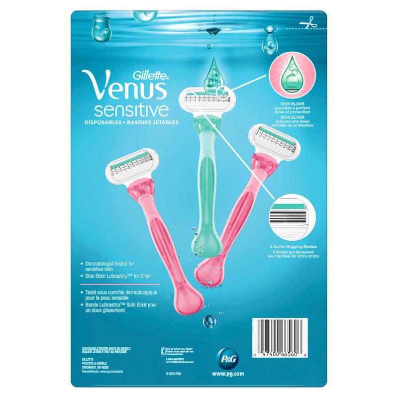 Gillette Venus Sensitive Disposable Razors, 15count DeliverGrocery
